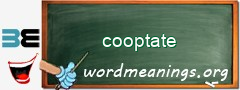 WordMeaning blackboard for cooptate